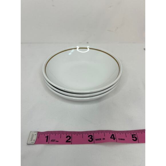 PYROCERAM 3 TableWare by CORNING Rimmed Brown Beige Dessert Bowls 5" - Picture 2 of 4